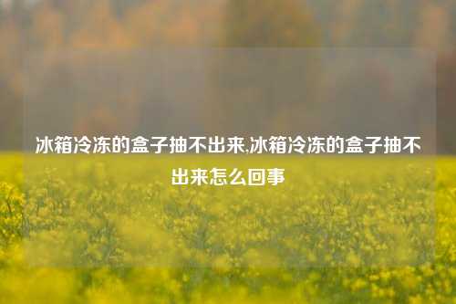 冰箱冷冻的盒子抽不出来,冰箱冷冻的盒子抽不出来怎么回事