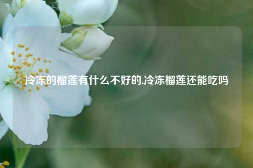 冷冻的榴莲有什么不好的,冷冻榴莲还能吃吗