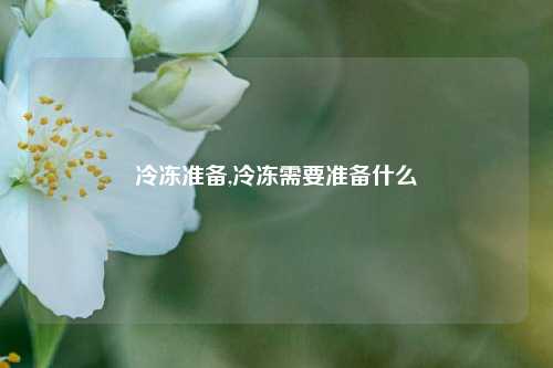 冷冻准备,冷冻需要准备什么