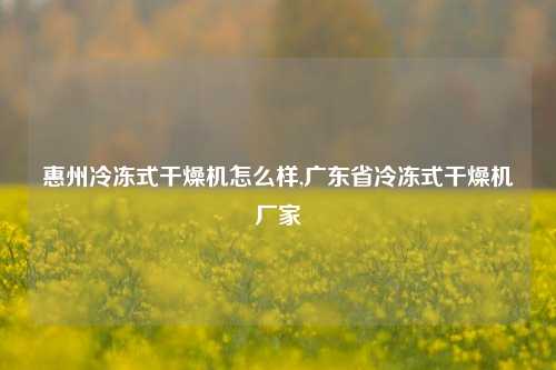 惠州冷冻式干燥机怎么样,广东省冷冻式干燥机厂家