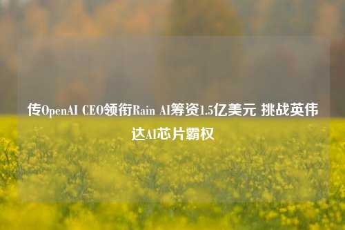 传OpenAI CEO领衔Rain AI筹资1.5亿美元 挑战英伟达AI芯片霸权