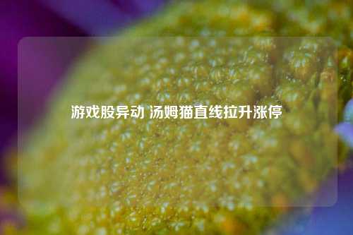 游戏股异动 汤姆猫直线拉升涨停