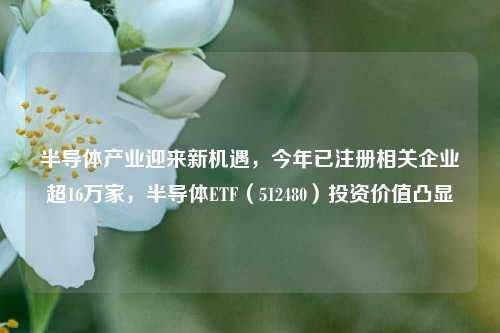 半导体产业迎来新机遇，今年已注册相关企业超16万家，半导体ETF（512480）投资价值凸显