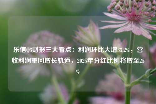 乐信Q3财报三大看点：利润环比大增33.2%，营收利润重回增长轨道，2025年分红比例将增至25%