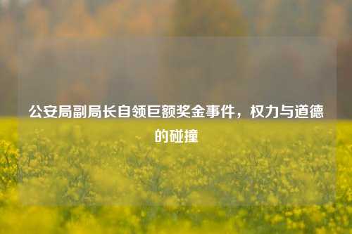 公安局副局长自领巨额奖金事件，权力与道德的碰撞