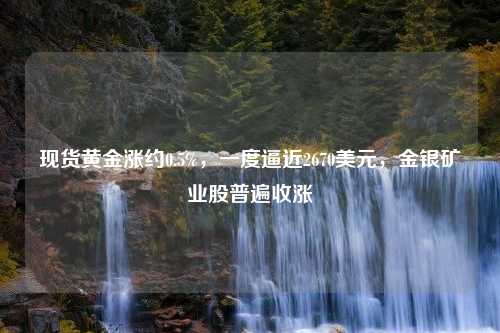 现货黄金涨约0.5%，一度逼近2670美元，金银矿业股普遍收涨