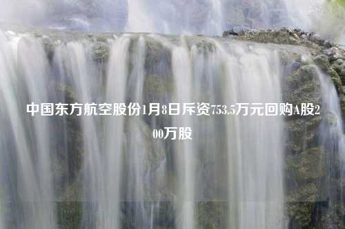 中国东方航空股份1月8日斥资753.5万元回购A股200万股