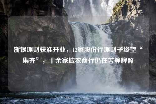 浙银理财获准开业，12家股份行理财子终望“集齐”，十余家城农商行仍在苦等牌照