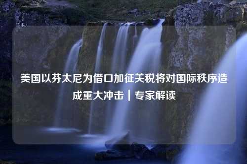 美国以芬太尼为借口加征关税将对国际秩序造成重大冲击｜专家解读