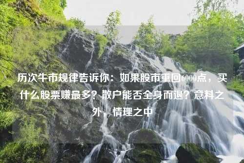 历次牛市规律告诉你：如果股市重回6000点，买什么股票赚最多？散户能否全身而退？意料之外，情理之中