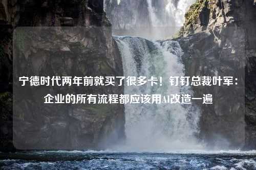 宁德时代两年前就买了很多卡！钉钉总裁叶军：企业的所有流程都应该用AI改造一遍